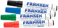 FRANKEN KombiMarker® Whiteboard-Marker farbsortiert 1,0 - 3,0 mm, 4 St.