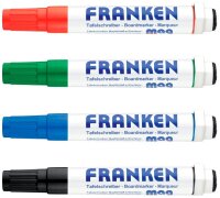 FRANKEN KombiMarker® Whiteboard-Marker farbsortiert 1,0 - 3,0 mm, 4 St.