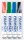 FRANKEN KombiMarker® Whiteboard-Marker farbsortiert 1,0 - 3,0 mm, 4 St.