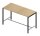 Quadrifoglio Konferenztisch Creo eiche rechteckig, 4-Fuß-Gestell grau, 180,0 x 80,0 x 107,0 cm