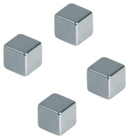 FRANKEN Magnete silber, Metall 1,0 x 1,0 x 1,0 cm, 4 St.