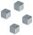 FRANKEN Magnete silber, Metall 1,0 x 1,0 x 1,0 cm, 4 St.