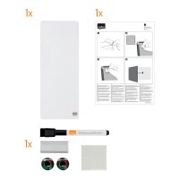 nobo Glas-Magnettafel Mini 14,0 x 36,5 cm weiß