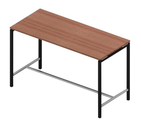 Quadrifoglio Konferenztisch Creo nussbaum rechteckig, 4-Fuß-Gestell grau, 180,0 x 80,0 x 107,0 cm