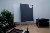 FRANKEN Moderationswand PRO 120,0 x 150,0 cm grau