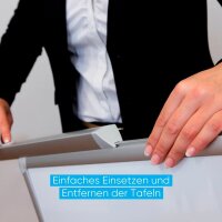 FRANKEN Moderationswand PRO 120,0 x 150,0 cm grau