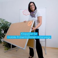 FRANKEN Moderationswand PRO klappbar 120,0 x 150,0 cm braun