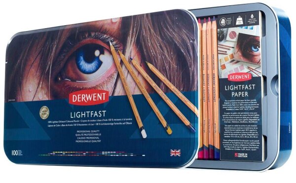 DERWENT Lightfast Buntstifte farbsortiert, 100 St.