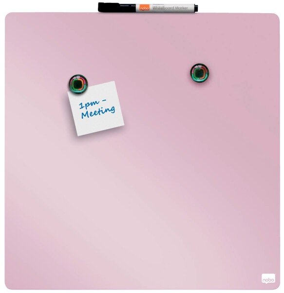 nobo Magnettafel beschreibbar 36,0 x 36,0 cm rosa  ( 1915623 )