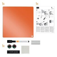 nobo Magnettafel beschreibbar 36,0 x 36,0 cm orange