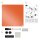 nobo Magnettafel beschreibbar 36,0 x 36,0 cm orange