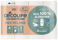 oecolife Küchenrollen 3-lagig, 4 Rollen