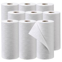 GLÜCKSBLATT Küchenrollen reinweiß 3-lagig, 9 Rollen