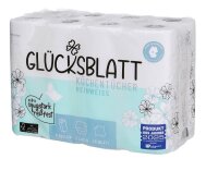 GLÜCKSBLATT Küchenrollen reinweiß 3-lagig, 8 Rollen