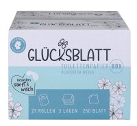 GLÜCKSBLATT Toilettenpapier klassisch weiß 3-lagig, 27 Rollen