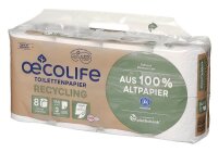 oecolife Toilettenpapier klassisch weiss 3-lagig Recyclingpapier, 8 Rollen  ( 1590800 )
