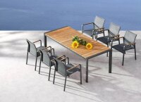 barths Gartentisch Paros braun rechteckig 160,0 x 90,0 x 76,0 cm