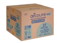 oecolife Toilettenpapier 3-lagig Recyclingpapier, 27 Rollen