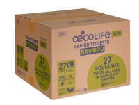 oecolife Toilettenpapier Bambus 3-lagig, 27 Rollen
