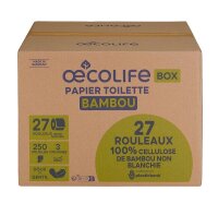 oecolife Toilettenpapier Bambus 3-lagig, 27 Rollen