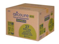 oecolife Toilettenpapier Bambus 3-lagig, 27 Rollen