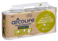 oecolife Toilettenpapier Bambus 3-lagig, 8 Rollen