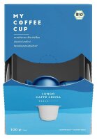 MY COFFEE CUP LUNGO CREMA Bio-Kaffeekapseln, Arabica- und...