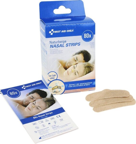 FIRST AID ONLY® Nasenpflaster Schnarchen P-10075 00 braun, 80 St.