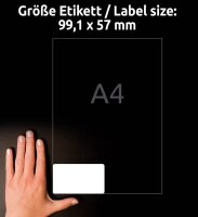 AVERY Zweckform Folien-Versandetiketten L7992-25 weiß 99,1 x 57,0 mm, 25 Blatt