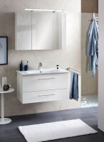 MÖBELPARTNER Spiegelschrank Dorina 132250 weiß glanz 90,0 x 16,0 x 75,7 cm