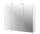 MÖBELPARTNER Spiegelschrank Dorina 132250 weiß glanz 90,0 x 16,0 x 75,7 cm