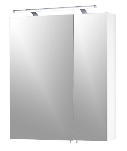 MÖBELPARTNER Spiegelschrank Dorina 125095 weiß glanz 60,0 x 16,0 x 75,7 cm