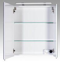 MÖBELPARTNER Spiegelschrank Dorina 125095 weiß glanz 60,0 x 16,0 x 75,7 cm