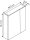 MÖBELPARTNER Spiegelschrank Basic 134105 weiß glanz 60,0 x 16,0 x 70,7 cm