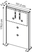 Quadrifoglio Trennwand Box Screen, grau 101,5 x 178,5 cm,...