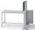 Quadrifoglio Trennwand Box Screen, grau 101,5 x 178,5 cm, 1 St.