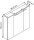 MÖBELPARTNER Spiegelschrank Dorina 125353 weiß glanz 80,0 x 16,0 x 75,7 cm