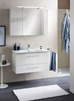 MÖBELPARTNER Spiegelschrank Dorina 124889 weiß glanz 100,0 x 16,0 x 75,7 cm