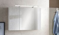 MÖBELPARTNER Spiegelschrank Dorina 124889 weiß glanz 100,0 x 16,0 x 75,7 cm