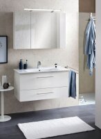 MÖBELPARTNER Spiegelschrank Dorina 124889 weiß glanz 100,0 x 16,0 x 75,7 cm