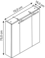 MÖBELPARTNER Spiegelschrank Dorina 125523 weiß...
