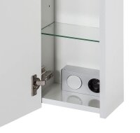 MÖBELPARTNER Spiegelschrank Dorina 125523 weiß glanz 70,0 x 16,0 x 75,7 cm