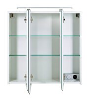 MÖBELPARTNER Spiegelschrank Dorina 125523 weiß glanz 70,0 x 16,0 x 75,7 cm