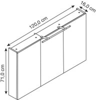 MÖBELPARTNER Spiegelschrank Dorina 132253 weiß...
