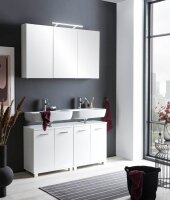 MÖBELPARTNER Spiegelschrank Dorina 132253 weiß glanz 120,0 x 16,0 x 75,7 cm