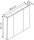 MÖBELPARTNER Spiegelschrank Basic 134107 weiß glanz 80,0 x 16,0 x 70,7 cm