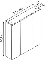 MÖBELPARTNER Spiegelschrank Basic 134106 weiß...