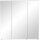 MÖBELPARTNER Spiegelschrank Basic 134106 weiß glanz 70,0 x 16,0 x 70,7 cm