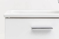 MÖBELPARTNER Waschbecken mit Unterschrank Matteo 137110 kreideweiß 50,0 x 25,0 x 60,0 cm