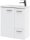 MÖBELPARTNER Waschbecken mit Unterschrank Matteo 137110 kreideweiß 50,0 x 25,0 x 60,0 cm